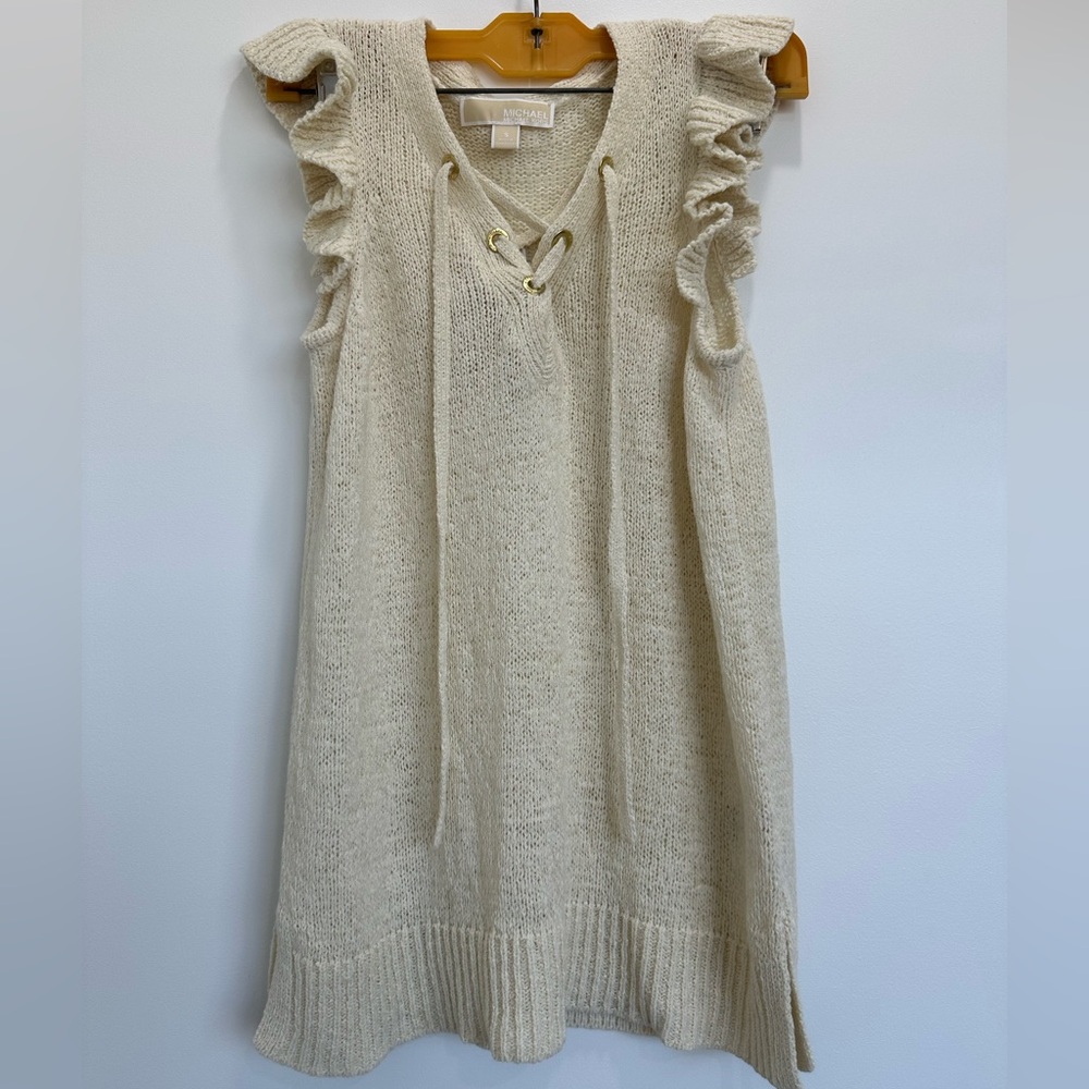 Michael Kors Cream Knit Texture Top